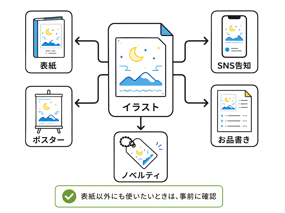 イラストをどこで使うか最初に伝える